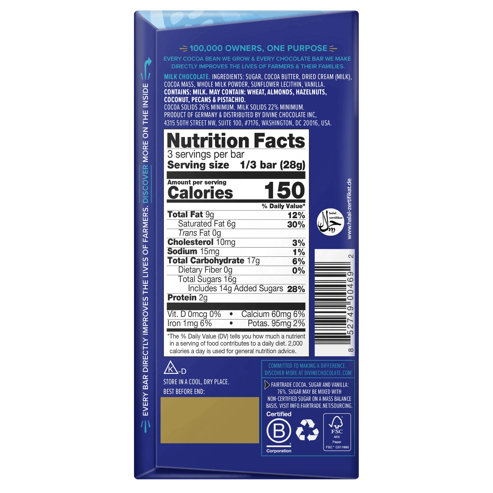 26% Milk Chocolate Sharing Bar, 3 oz. - Image 2