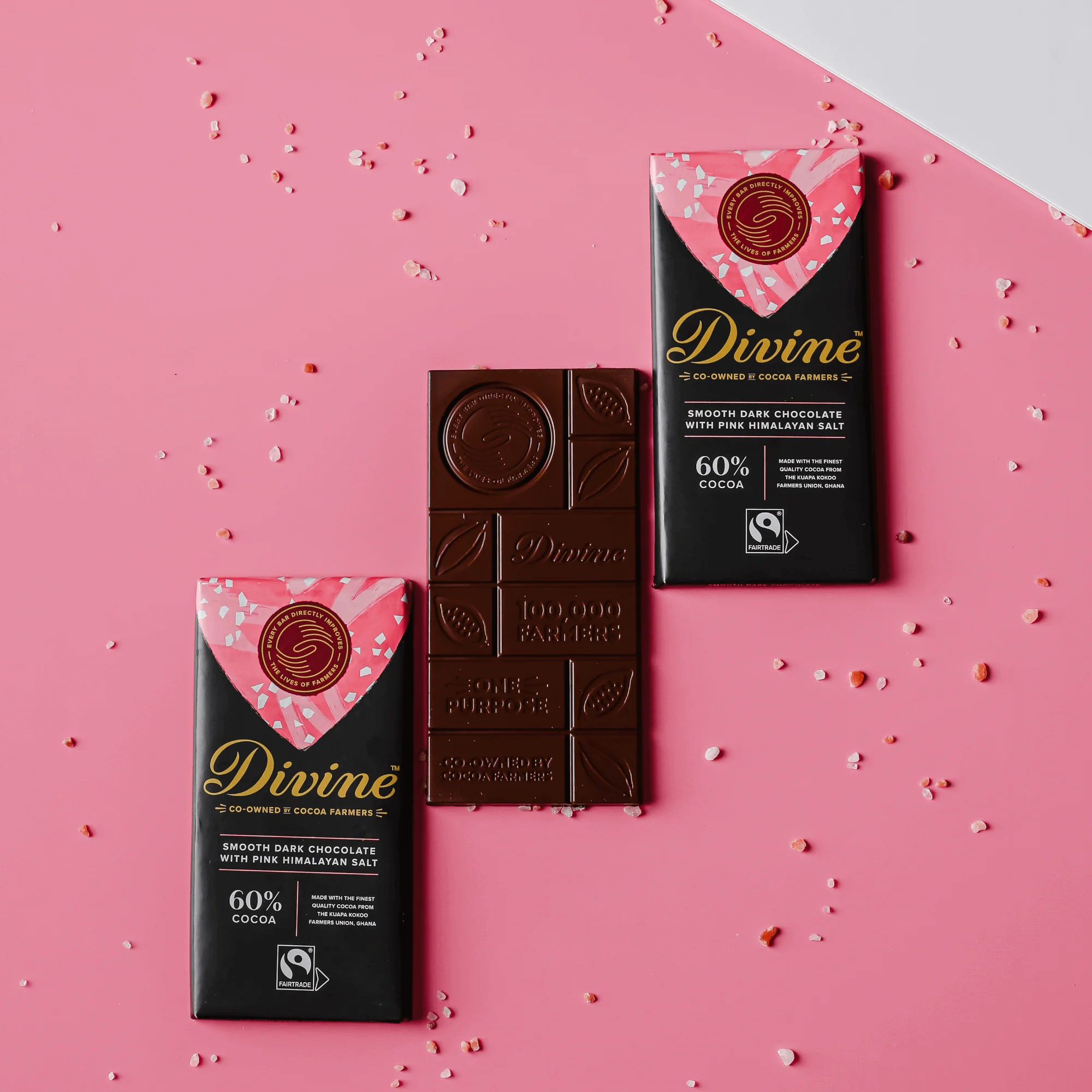 60% Dark Chocolate with Pink Himalayan Salt Sharing Bar, 3 oz. - Image 6