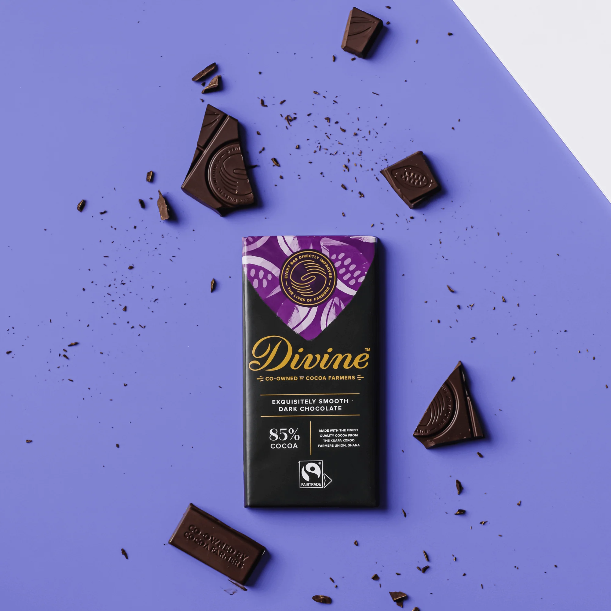 85% Dark Chocolate Sharing Bar, 3 oz. - Image 5