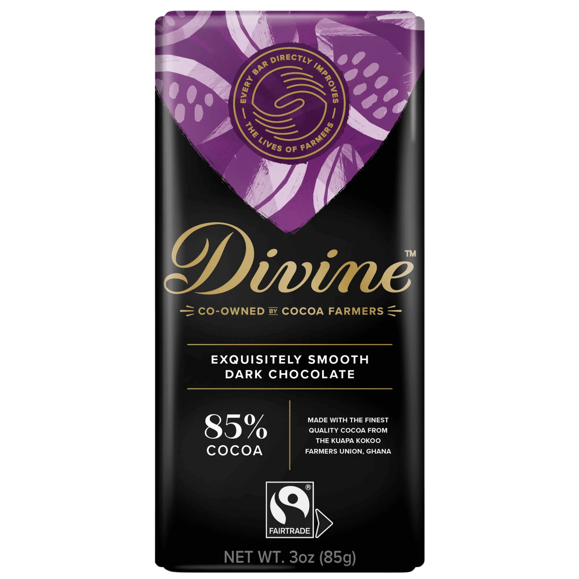 85% Dark Chocolate Sharing Bar, 3 oz. (Wholesale)